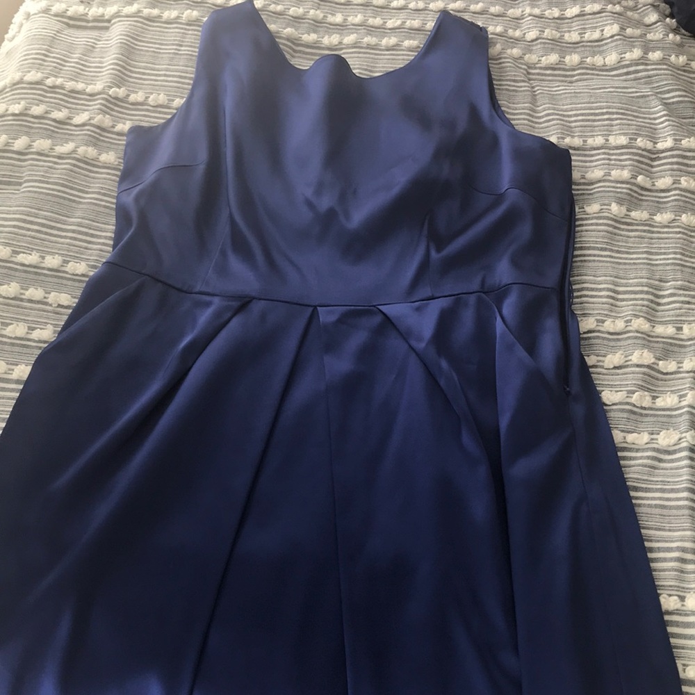 Antonio Melani royal blue satin cocktail dress